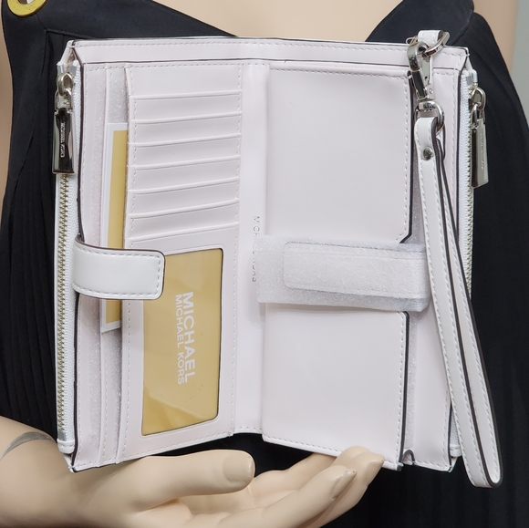 Michael Kors Sinclair Embossed Logo LG Tote SET White - Picture 8 of 11